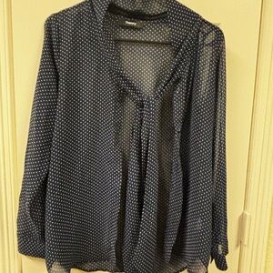 Theory Women's Blue Dotted Blouse